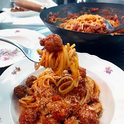 Spaghetti con le polpettine